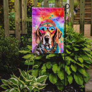 Weimaraner Hippie Dawg Multicolor jardín bandera buzón decorativo patio Banner para Patio ilustraciones para camas de flores - Product Image 2