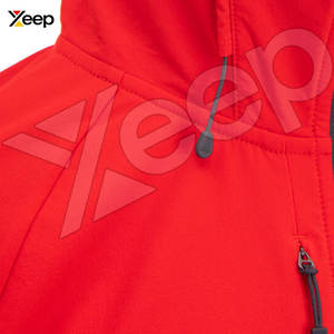 New Trend Custom Design <b>Hooded</b> Front Logo Softshell <b>Jacket</b> with Zipper Pockets Quick Dry & Breathable Polyester/Cotton Fabric - Product Image 2