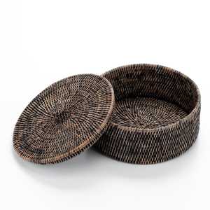 Handmade Large Bamboo Storage <b>Basket</b> Natural <b>Wicker</b> Style <b>Basket</b> With <b>Handle</b> Lid Home Decor Organizer Vietnam Supplier - Product Image 6