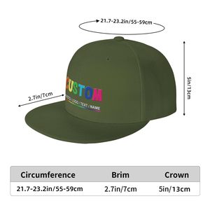 หมวกแก๊ปแบบ snapback 6 แผง สีเขียวมะกอก ปักโลโก้ตัวอักษรสีรุ้งที่แผงด้านหน้า ปรับขนาดได้ เหมาะสำหรับทุกเพศ สวมใส่สบายๆ - Product Image 4