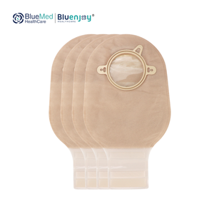 BLUENJOY Fabricante <span class=keywords><strong>Barrera</strong></span> hidrocoloide <span class=keywords><strong>de</strong></span> alta calidad Bolsa <span class=keywords><strong>de</strong></span> colostomía abierta <span class=keywords><strong>de</strong></span> dos piezas con abrazadera - Product Image 1
