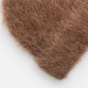 mohair high quality Furry Knit Striped Colorful Fluffy Warm Winter Beanie for Beach & Business Use Unisex Adult Hat OEM/ODM - Product Image 4