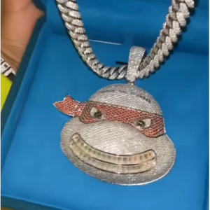 Colgante de Moissanita Hip Hop de Plata 925 con Diseño 3D Iced Out, Medalla Personalizada VVS - Product Image 1