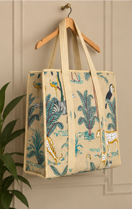 Large Size Artisan Cotton Tote <b>Bag</b> with Travel Ready Utility Handcrafted Indian Textile Everyday Carryall Reusable Shopping <b>Bag</b> - Product Image 3