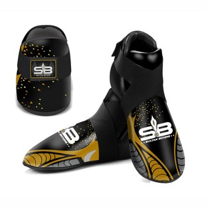 Protectores de Espinillas de Boxeo Unisex Personalizados con Parte Superior de PU y Neopreno, para MMA, Muay Thai, Kickboxing, Entrenamiento, Protección para Pies, Todas las Temporadas, OEM, ODM - Product Image 3