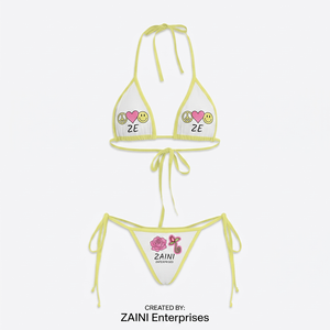 Bikini Premium ZAINI de 240 g/m², 100 % Poliéster, Cintura Alta, Escote Pronunciado, Reversible, Transpirable, Antibacteriano, con Relleno Extraíble - Product Image 1