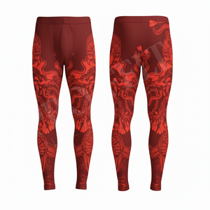 Men's Apparel Slim Fitted Compression Leggings High Elastic Tights Running Gym Workout Custom Printed Design Whole Sale <b>Pants</b> - Product Image 3