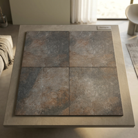 Realees — carreaux de sol en porcelaine, nattes, carrosserie rugueuse, rustique, 60x60, extérieur, jardin, Patio, en béton, bon marché