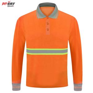 Polo reflectante de seguridad para construcción, camisa de trabajo de manga corta personalizada para hombre, venta al por mayor - Product Image 5