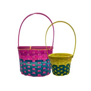 การเฉลิมฉลองอีสเตอร์เป็นมิตรกับสิ่งแวดล้อม: ตะกร้าไม้ไผ่สีสันสดใสจากเวียดนาม ตกแต่งบ้าน ห้องครัว - Product Image 1
