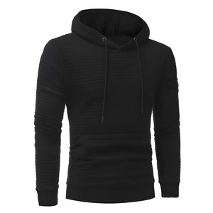 Sweat-shirt pour homme de haute qualité fabriqué au Pakistan, noir et blanc, vêtements d'hiver respirants et imperméables, 100% coton biologique et polyester - Product Image 2