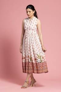 Vestido Maxi Elegante con Estampado Floral Blanco para Mujer, Vestido Casual de Verano sin Mangas, Vestido para Fiesta en la Playa, Disponible a un Precio Razonable - Product Image 2