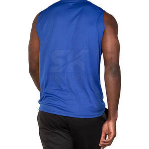 Camiseta sin Mangas para Adultos, 100% Algodón, Transpirable, Lisa, de Alta Calidad, para Verano - Product Image 5