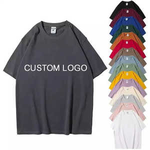 เสื้อยืดโอเวอร์ไซส์ผู้ชาย พิมพ์โลโก้ได้ ผ้าฝ้าย 100% คอกลม แขนสั้น เสื้อยืดเปล่า สไตล์ลำลอง สตรีทแวร์ - Product Image 1