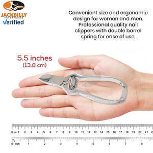 Cortauñas de bebé de alta resistencia para uñas gruesas, herramienta de manicura y pedicura, recortador curvo de acero inoxidable súper afilado con doble resorte. - Product Image 3