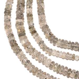 Cuentas Redondas Lisas de Rutilo Musgoso, Cuentas de Piedras Preciosas Naturales de Rutilo Musgoso en Hilo para la Fabricación de Joyas DIY - Product Image 1