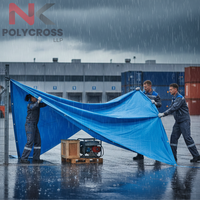 Bâche de protection pliable et portable multicouche pour couvertures temporaires, chantiers de construction, applications agricoles et extérieures