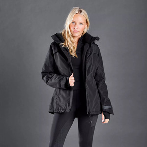 Women Winter Vintage Waterproof Nylon <b>Lightweight</b> Hooded <b>Long</b> Raincoat Casual <b>Coat</b> Wholesale Price - Product Image 3