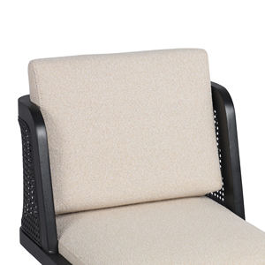Outdoor Bar Chairs With Black Finish Look Very Elegant Materials Teak Wood Combination Rattan and <b>Cushion</b> - Marian - Product Image 3
