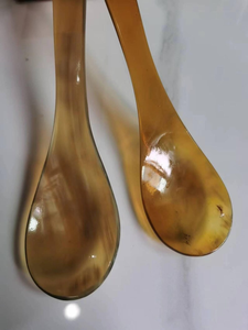 ช้อนทำจากเขาควายสไตล์วินเทจ คุณภาพพรีเมียมขัดเงา สำหรับซุปและอาหารหรูหรา ช้อนทำจากเขาควายธรรมชาติ - Product Image 4