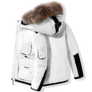 High Quality Wholesale Custom Shinny Puffer <b>Jacket</b> for Men Breathable Casual <b>Quilted</b> Winter Design Washed Zipper <b>Jacket</b> OEM - Product Image 3