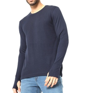 Ropa atlética de alta calidad, camiseta de manga larga personalizada para hombres, camisetas de gimnasio de entrenamiento muscular, camisetas de microfibra - Product Image 1