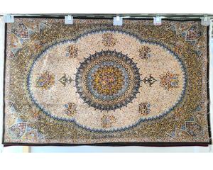 Tapis persan en soie fait main de qualité supérieure, tapis design moderne noué à la main, revêtement de sol de luxe pour salon, lavable et antidérapant - Product Image 1