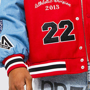 เสื้อแจ็คเก็ตหนังบอมเบอร์ผู้ชาย คอตั้ง ปักโลโก้ด้านหน้า กันลม สำหรับฤดูหนาว คุณภาพสูง - Product Image 4