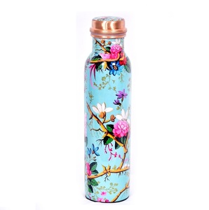 Modern Printed <b>Copper</b> Water <b>Bottle</b> With Attractive Design Ideal For <b>Drinking</b> Water At Home Office Gym And Travel - Product Image 6