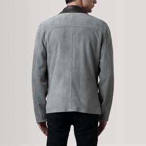 Blouson Bomber en Cuir Véritable Tressé Vert Hiver pour Homme, Fermeture Éclair, Coupe-Vent, Respirant, Séchage Rapide, Écologique - Product Image 2