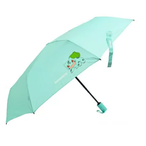 Parapluie pliant 3 sections Pokemoned Wanja 55cm Bulbasaur Menthe 8 baleines Coréen Compact Portable Enfants Anime Dessin Animé Parapluie de Pluie Vente en Gros - Product Image 1