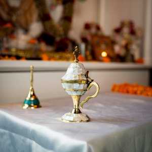 Quemador de Incienso Metálico Hecho a Mano con Incrustaciones de Mármol, Incensario Decorativo para Uso Religioso, Difusor de Aromaterapia Estilo Árabe - Product Image 2