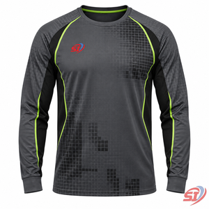 Custom <b>Mens</b> Athletic Long Sleeve Sports T-<b>Shirt</b> Breathable Quick Dry Sublimation Printed Polyester/Cotton Workout ODM - Product Image 1