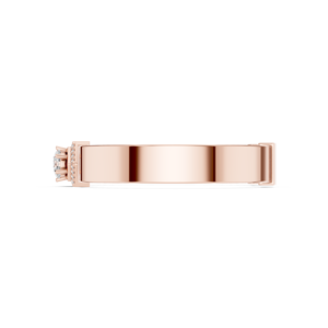 Pulsera de Cuero con Diamantes Cultivados en Laboratorio en Oro Rosa de 18K para Hombre, Estilo Lujoso - Product Image 3