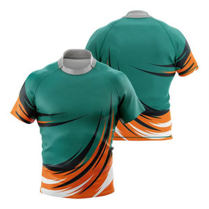 เสื้อรักบี้เยาวชนแบบสั่งทำพิเศษ ชุดยูนิฟอร์มเด็ก แขนสั้น ผ้าระบายอากาศบุฟองน้ำ ชุดฝึกซ้อมสโมสรรักบี้รุ่นเยาว์ - Product Image 1