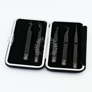 Juego japonés de alta calidad, pinzas para extensión de pestañas, pinzas de amarre aplicadoras de pestañas Mega VOLUMEN DE ACERO INOXIDABLE - Product Image 6