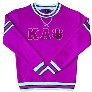 Sweatshirts de sororité avec logo brodé et en chenille, col rond unisexe, sweat-shirt surdimensionné personnalisé - Product Image 5