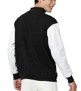 Custom Embroidery Logo Men Varsity Jacket Letterman Winter Casual Mandarin Collar Warm Fleece Jacket - Product Image 2