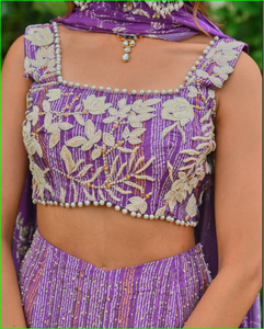 Conjunto de Lehenga Rani Sa con Blusa, Hermosa Colección de Lehenga Choli Tradicional para Bodas, en Tendencia - Product Image 3