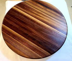 Wood Double Tier Rotating Tray Smooth-Spin Lazy Susan for <b>Tabletop</b> Spice Serving - Product Image 1