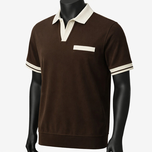 Camisa de Lona Transpirable para Hombre, Manga Corta, Tallas Grandes, con Logotipo Impreso, Estilo Urbano, Algodón y Poliéster, Servicio OEM Personalizado - Product Image 4