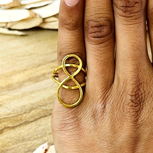 Top Choice Boho Fern Leaf Ring Brass Rings For Women 18k Gold Plated Bypass <b>Wrap</b> Floral Jewelry For Wholesale/OEM/ODM - Product Image 3