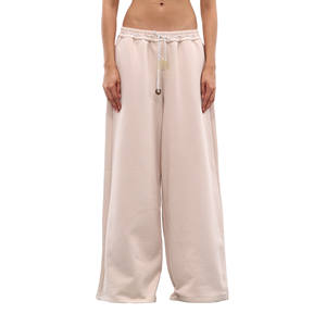 กางเกงวอร์มขายดีสำหรับผู้หญิง ผ้าฝ้ายฟลีซ ระบายอากาศได้ดี ทรงหลวม เอวยางยืด ผ้าฝ้าย 100% พร้อมโลโก้แบบกำหนดเอง - Product Image 1