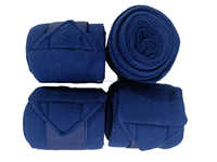 Vente en gros de bandages en polaire 4 pièces 1 jeu de tissu lourd 3 Mtr longueur et 4 "largeur bleu marine couleurs même couleur personnaliser OEM/ODM