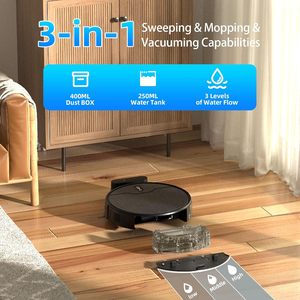 หุ่นยนต์ดูดฝุ่นและถูพื้นพร้อมโหมดทำความสะอาด 6 รูปแบบ, Wi-Fi/แอป/Alexa และระบบชาร์จไฟอัตโนมัติ - Product Image 2