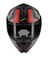 Nouveau casque intégral ASTONE HELMETS ABS noir mat/rouge modèle GT6 XS-2XL pour motards