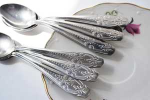 Vintage Coffee Spoon <b>Set</b>, Stainless steel Small Spoons - Product Image 4