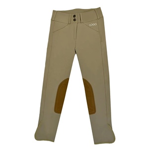 Pantalones de jinete Junior duraderos de alta calidad, fabricante indio, parche directo en la rodilla, ropa ecuestre de cuero para niños y caballos - Product Image 2