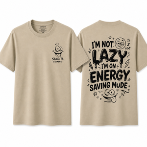 Camiseta de Manga Corta Beige para Hombre Sangita, Cuello Redondo, Corte Regular, Estampado de Dibujos Animados, Transpirable, Informal, 100% Algodón - Product Image 1