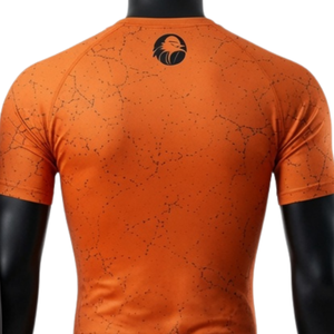 Orange Black <b>Men</b> Compression <b>T</b> <b>Shirt</b> <b>and</b> <b>Shorts</b> Set Quick Dry Stretch Fitness Gym Training Running Workout Performance Athletic - Product Image 4